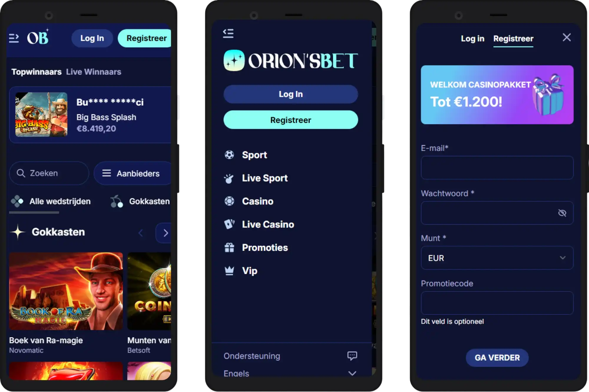 OrionsBet Casino mobiel – online casino spelen op smartphone en tablet